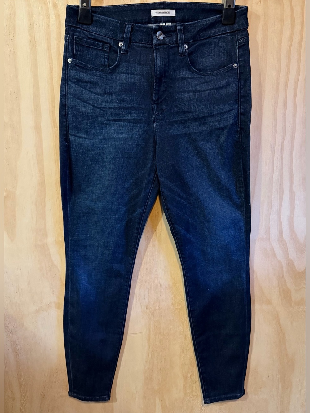 Good American Good Legs Skinny Jeans Women’s 12 Dark Wash High Rise Stretch EUC